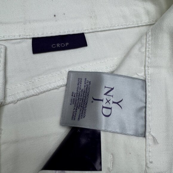 NYDJ Lift X Tuck Women's Crop White Denim Pants, Size 12 NWOT - Picture 7 of 11